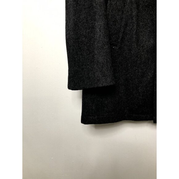 Vintage Sears Mens 40 M Faux Fur Lined Wool Overcoat Mid Length Coat Mint - Picture 3 of 8